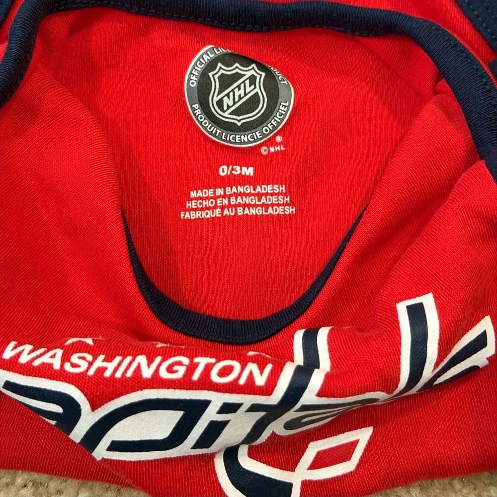 NHL Washington Capitals Red Baby Onesie